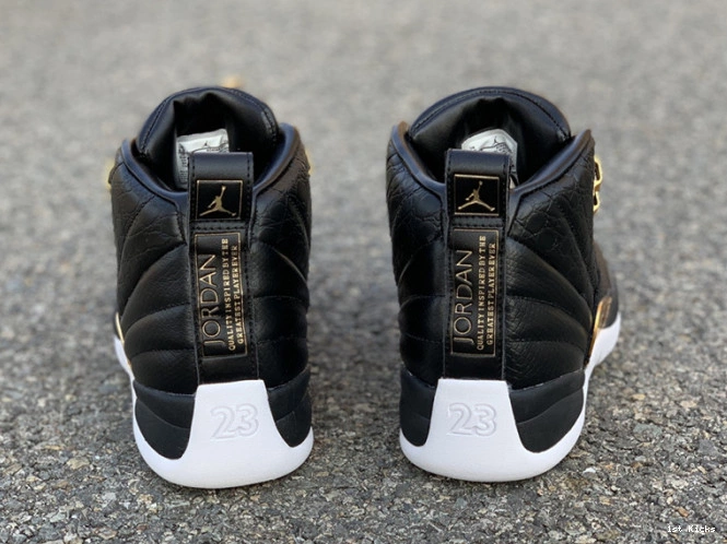 Black Retro 12 Air Metallic Gold-White 'Reptile' AO6068-007 Jordan 0520